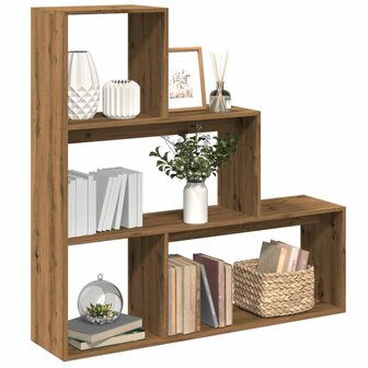 Kamerscherm / boekenkast 123x29x123 cm hout artisanaal eiken 1