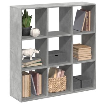 Kamerscherm / boekenkast 102x29x103,5 cm hout betongrijs 1