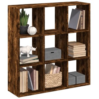 Kamerscherm / boekenkast 102x29x103,5 cm hout gerookt eiken 1