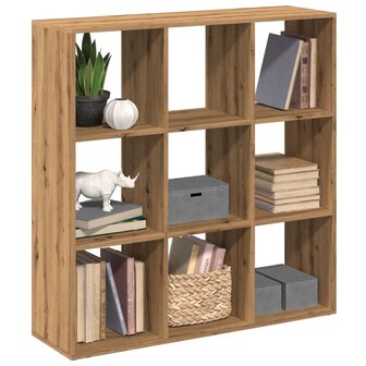 Kamerscherm / boekenkast 102x29x103,5 cm hout artisanaal eiken 1