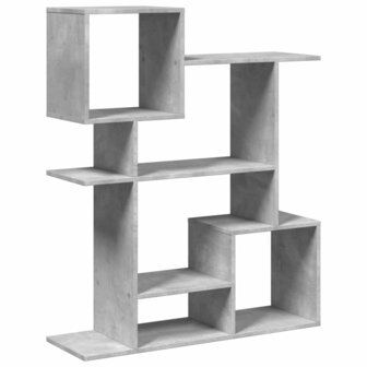 Kamerscherm / boekenkast 92x29x112 cm hout betongrijs 2