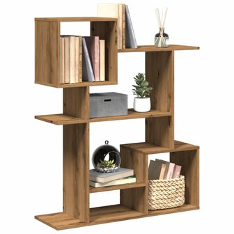 Kamerscherm / boekenkast 92x29x112 cm hout artisanaal eiken 1