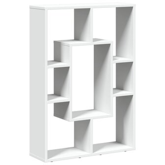 Boekenkast 63x20x90 cm bewerkt hout wit 2