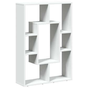 Boekenkast 63x20x90 cm bewerkt hout wit 7