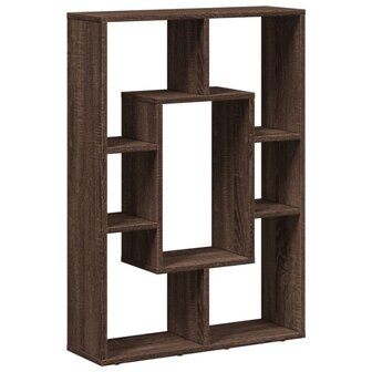 Boekenkast 63x20x90 cm bewerkt hout bruin eikenkleurig 2