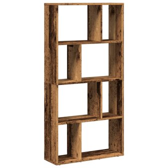 Boekenkast 60x20x120 cm bewerkt hout oud houtkleurig 7