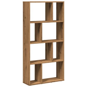 Boekenkast 60x20x120 cm bewerkt hout artisanaal eikenkleurig 7