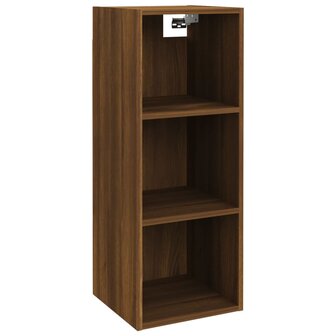 Wandkast 34,5x32,5x90 cm bewerkt hout bruin eikenkleur 2