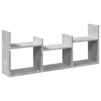 Wandkast 100x18x40 cm bewerkt hout betongrijs 6