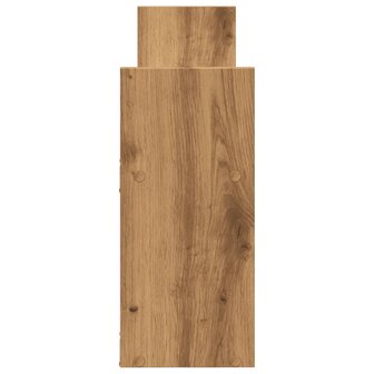 Wandkast 100x18x40 cm bewerkt hout artinsanaal eikenkleurig 5