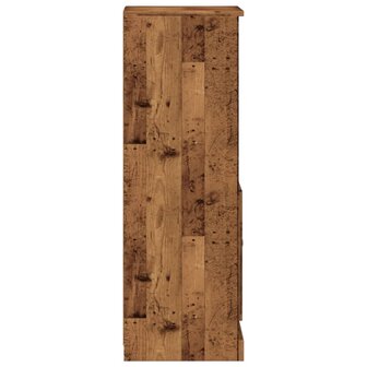 Hoge kast 36x35,5x103,5 cm bewerkt hout oud houtkleurig 6