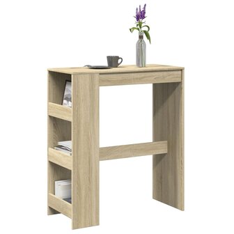 Bartafel met rekken 90x40x103,5 cm hout sonoma eikenkleur 1