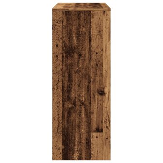 Bartafel met rekken 90x40x103,5 cm bewerkt hout oud houtkleurig 5