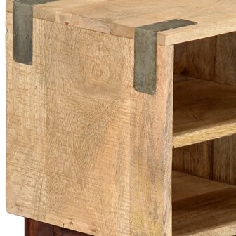 Tv-meubel 130x30x46 cm massief ruw mangohout 6