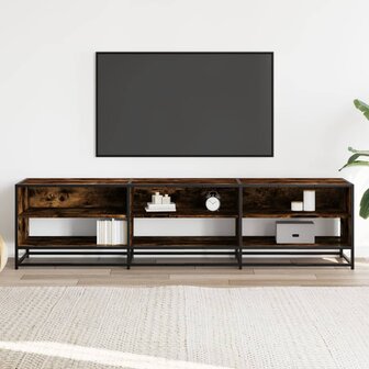 Tv-meubel 180x40x46 cm bewerkt hout gerookt eikenkleurig 3