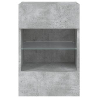 Tv-wandmeubels met LED 2 st 40x30x60,5 cm betongrijs 9