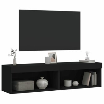 Tv-meubels met LED-verlichting 2 st 60x30x30 cm zwart 6