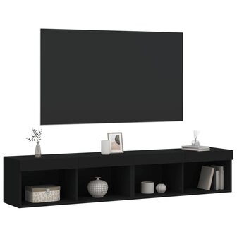 Tv-meubels met LED-verlichting 2 st 80x30x30 cm zwart 6