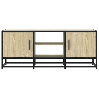 Tv-meubel 100x35x41 cm bewerkt hout metaal sonoma eikenkleurig 4