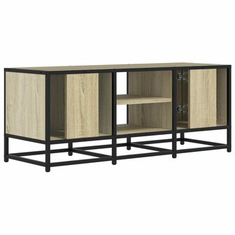 Tv-meubel 100x35x41 cm bewerkt hout metaal sonoma eikenkleurig 6