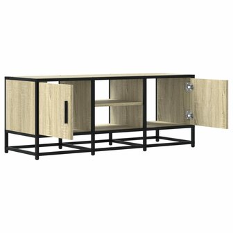 Tv-meubel 100x35x41 cm bewerkt hout metaal sonoma eikenkleurig 7