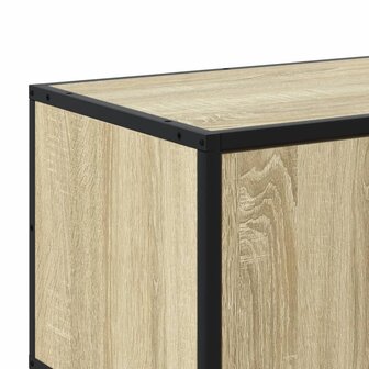 Tv-meubel 100x35x41 cm bewerkt hout metaal sonoma eikenkleurig 8