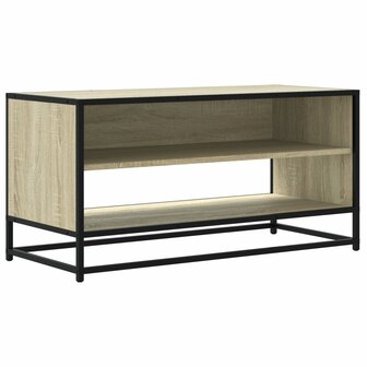 Tv-meubel 91x40x46 cm bewerkt hout metaal sonoma eikenkleurig 2