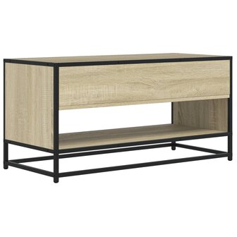 Tv-meubel 91x40x46 cm bewerkt hout metaal sonoma eikenkleurig 6