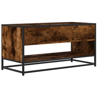 Tv-meubel 91x40x46 cm bewerkt hout metaal gerookt eikenkleurig 6