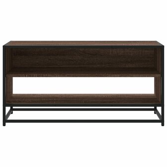 Tv-meubel 91x40x46 cm bewerkt hout metaal bruin eikenkleur 4