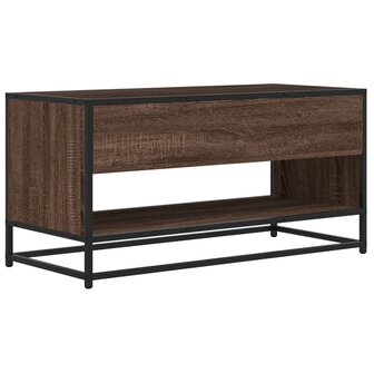 Tv-meubel 91x40x46 cm bewerkt hout metaal bruin eikenkleur 6