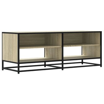 Tv-meubel 120,5x40x46cm bewerkt hout metaal sonoma eikenkleurig 2