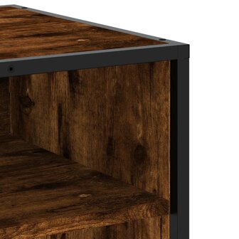 Tv-meubel 120,5x40x46 cm bewerkt hout metaal gerookt eikenkleur 7