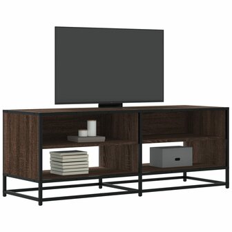 Tv-meubel 120,5x40x46 cm bewerkt hout metaal bruin eikenkleur 1