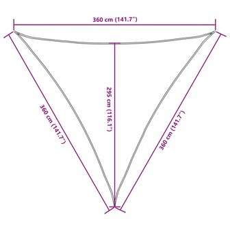 Zonnescherm driehoekig 3,6x3,6x3,6 m oxford stof zwart 10