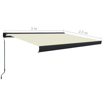 Luifel handmatig 300x250 cm cr&egrave;me 7