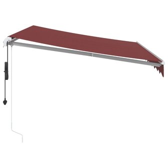 Luifel automatisch uittrekbaar met LED 300x250 cm bordeauxrood 5