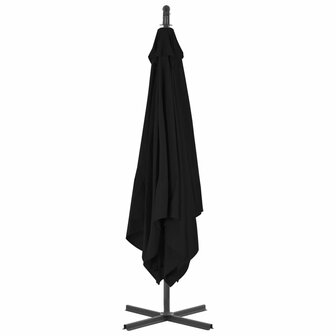 Zweefparasol met stalen paal 250x250 cm zwart 4