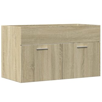 Wastafelkast 80x38,5x46 cm spaanplaat sonoma eikenkleurig 2