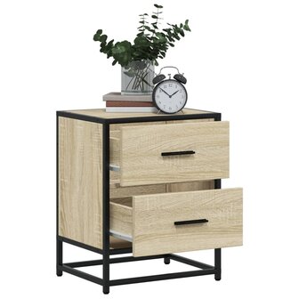 Nachtkastjes 2 st 40x31x50 cm bewerkt hout sonoma eikenkleurig 4