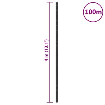 Worteldoek 4x100 m polypropeen zwart 8