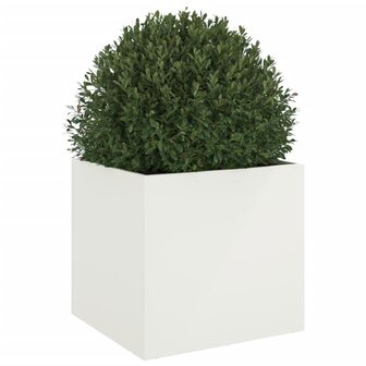 Plantenbak 49x47x46 cm staal wit 4