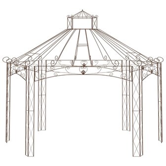 Tuinpaviljoen 558x350x408 cm ijzer antiekbruin 2