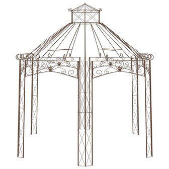 Tuinpaviljoen 558x350x408 cm ijzer antiekbruin 3