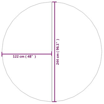 Zwembadgrondzeil &Oslash;244 cm polyester geotextiel lichtgrijs 7