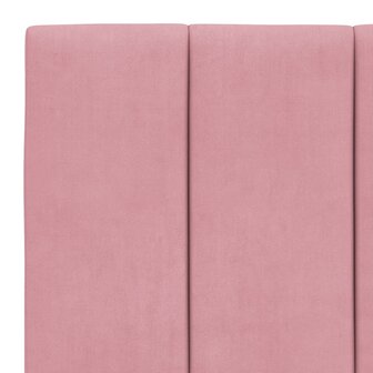 Bed met matras fluweel roze 100x200 cm 6