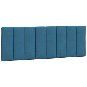 Bed met matras fluweel blauw 140x190 cm 5