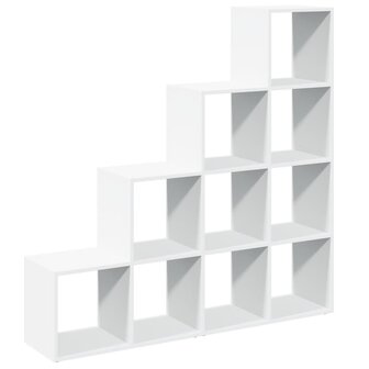 Kamerscherm / boekenkast 4-laags 131,5x29x131,5 cm hout wit 7