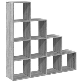 Kamerscherm / boekenkast 131,5x29x131,5 cm hout grijs sonoma 2