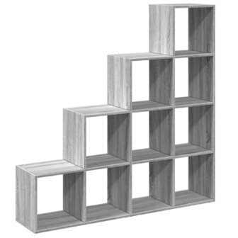 Kamerscherm / boekenkast 131,5x29x131,5 cm hout grijs sonoma 7